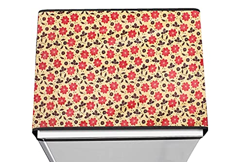 Image of Stylista Refridgerator top Cover Suitable for Samsung RR21C2H25CR /HL, 189 Liter Fridge, Dimension (WXD) 71x109 CM, Sprig Pattern Multicolor