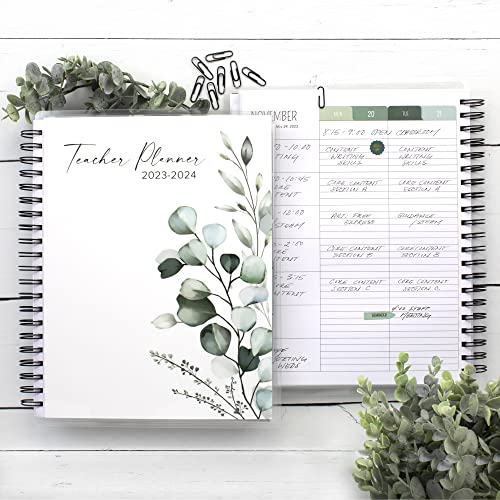 Simplified Teacher Planner For The 2023-2024 Academic School Year - Your All Incl. 8.5" X 11" Lesson Plan Book Supplies - Easily Organize Your Daily, Weekly & Monthly Classroom/Homeschool Schedule #TOP7