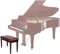 Vista 4 de Bonnlo Banco de piano dúo con almacenamiento de música y cojín acolchado para artista