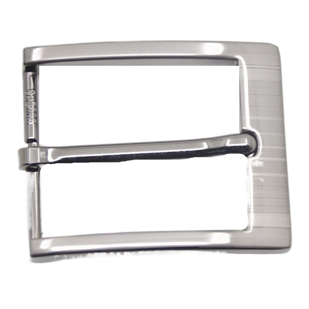 Cabeza de cinturón cuero for hombre, hebilla aleación Zinc, láser, 40mm, cabeza cuadrada duradera