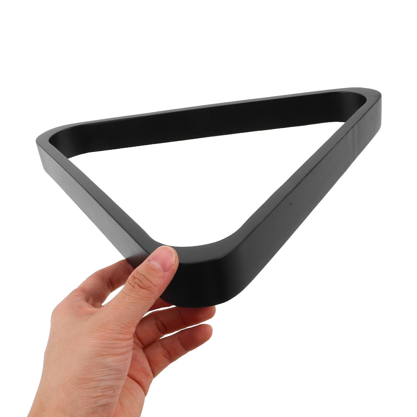 BESPORTBLE Support Triangulaire Billard en Bois Massif 3 Pièces Brosse 9 Pouces, Accessoire Billard pour Salle de Jeux, pour Parties à Domicile et Rangement des Boules