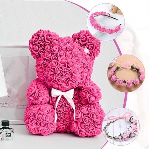 MWOOT Fiori Artificiali Rosa Rossa, 144 Pezzi Mini...