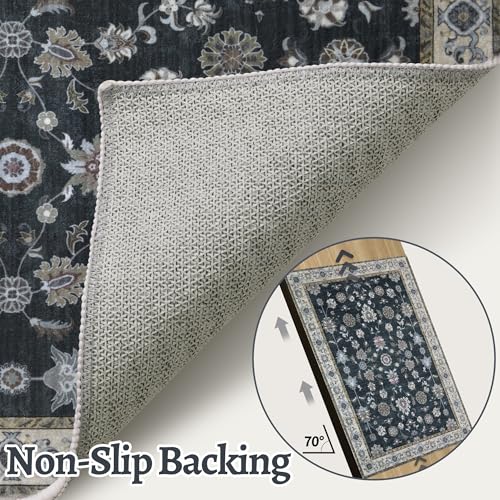 Image of Tangsoo 2x5 Washable Runner Rugs for Hallway, Farmouse Non Slip Rug Runner