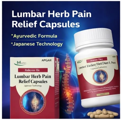 Image of Lumbar Herb Pain Relief Capsules - Ayurvedic Back Pain Relief with Ashwagandha | Fast Relief for Back, Neck, Shoulder & Joint Pain | Herbal Joint Support Supplement (Pack of 1)