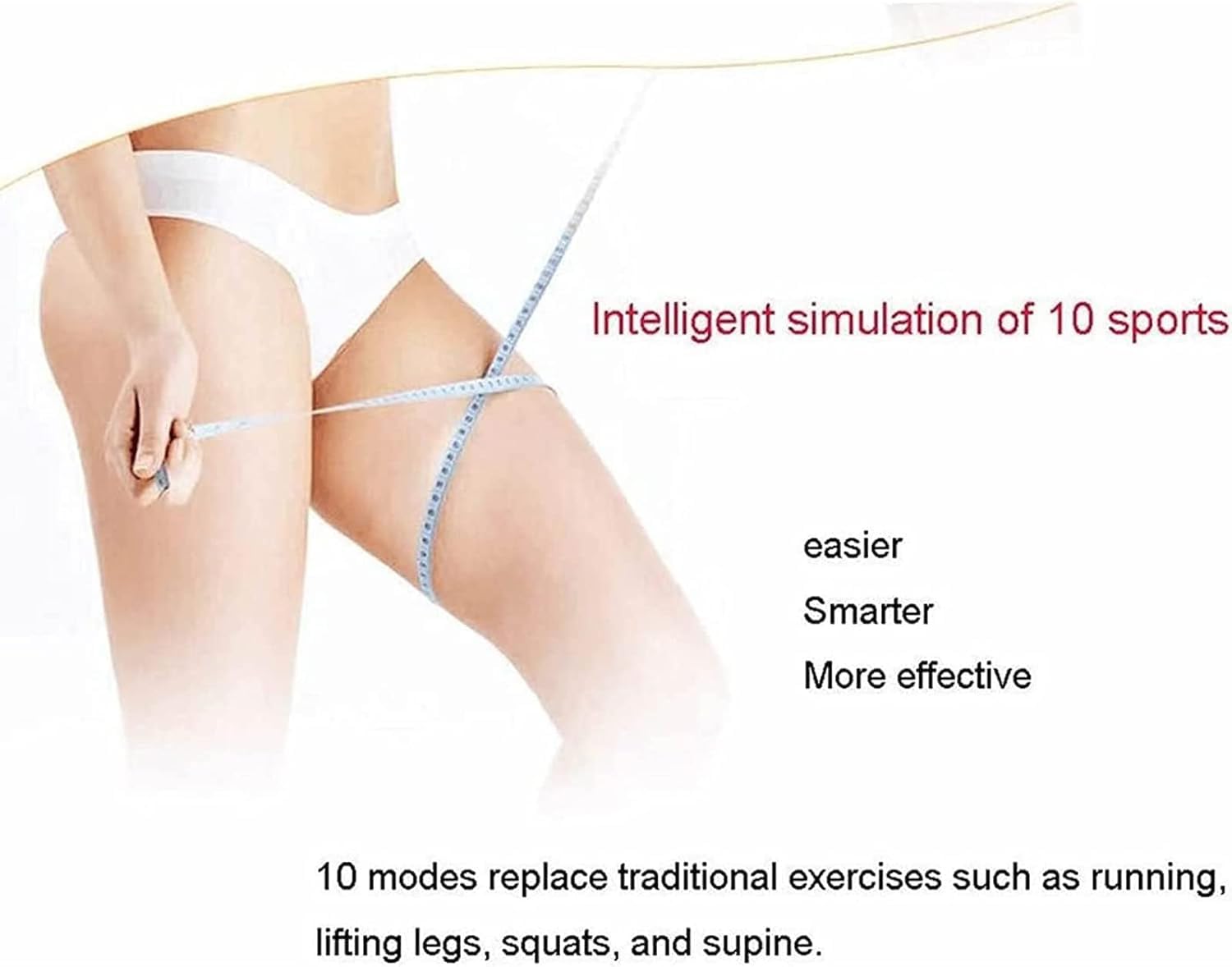 Cintura Tonificante Coscia Snellente For Gambe, Cintura Tonificante Coscia Femminile Elettrica Ricaricabile EMS, 10 Modalità, 150 Livelli Di Intensità, For Perdere Grasso Corporeo Scolpire