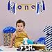 Ecore Fun 1st Birthday Party Decoration Supply Burlap High Chair ONE Banner for Baby Boy - Blue Theme