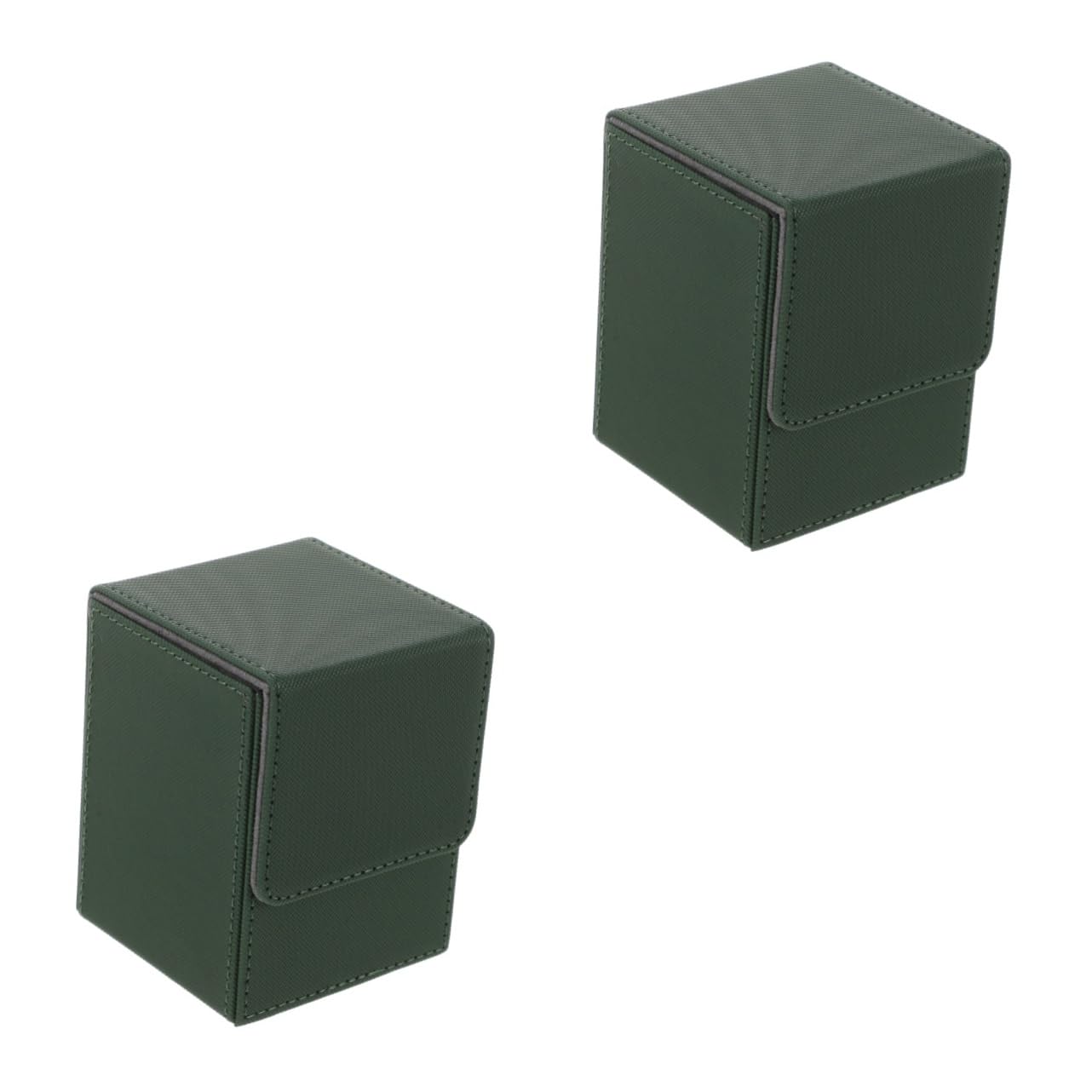 SUPVOX 2 Pz Scatola Porta Carte Porta Carte Da Gioco Mazzi Card Pu Organizer Caso Dell'unità Di Elaborazione Per La Casa Custodia Organizer Per Mazzi Green Flanella Resistente All'usura
