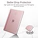 ESR Yippee Trifold Smart Case for iPad Mini 4, Lightweight Trifold Stand Case with Auto Sleep/Wake Function, Microfiber Lining, Hard Back Cover for Apple iPad Mini 4 (2015 Release)_Sweet Pink