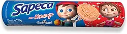 Biscoito Recheado Morango Sapeca 120G, Germani Alimentos, Biscoito Doce Recheado Sabor Morango, Vermelho, Recheio Cremoso, Casquinha Crocante E Sabor Irresistível, Receita Caseira Desde 1892