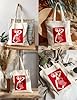AILOONG Unbleached Canvas Tote Bag Beautiful Girl Heart Music Stereo Headphones 340g/m² thick fabric Uses as a tool bag #4