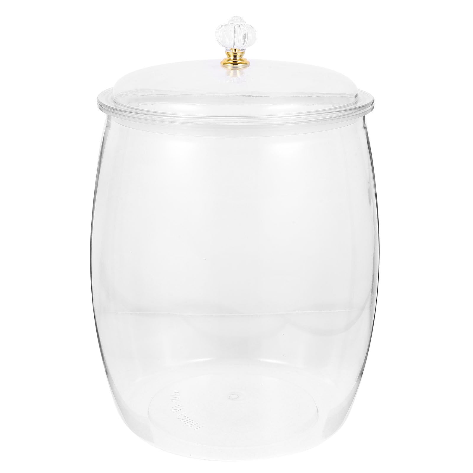 Healvian Tarro de Almacenamiento Hermético de 6.5l para Granos y Vino Infusionado, Tapa Sellada de Plástico Transparente Adecuado para Uso Hogar