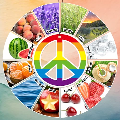 Image of 24 Pcs LGBT Rainbow Air Freshener for Men Women Car Lesbian Gay Pride Day Hanging Air Fresheners Scented Rainbow Incense Chips for Automotive Interior Accessories Gifts Decoration Ornaments
