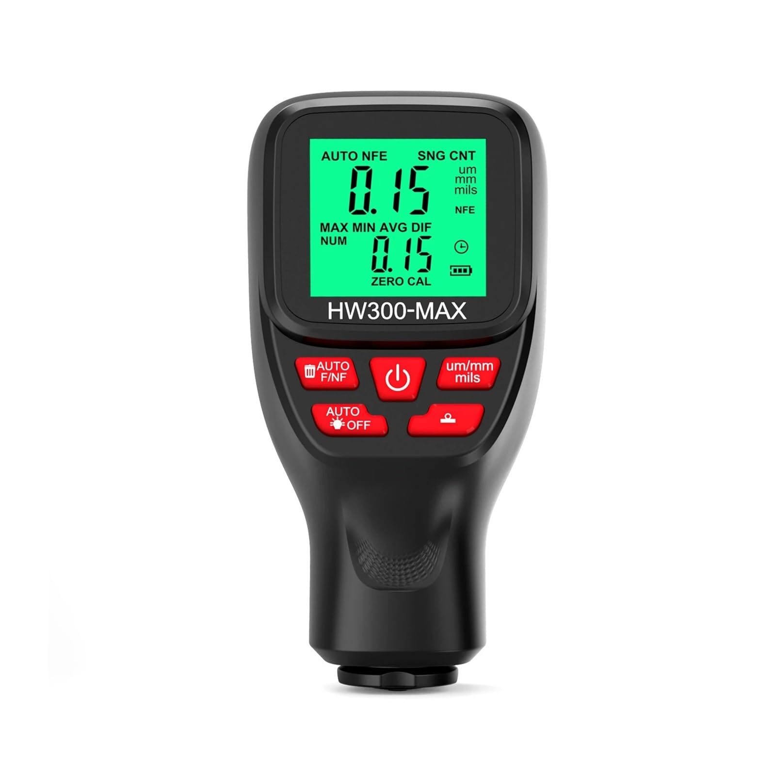 LNHHG Paint Thickness Gauge, Car Paint Film Tester LCD Display Coating Thickness Gauge 0-2000UM Measuring Tools Automotive Meter(Nero)
