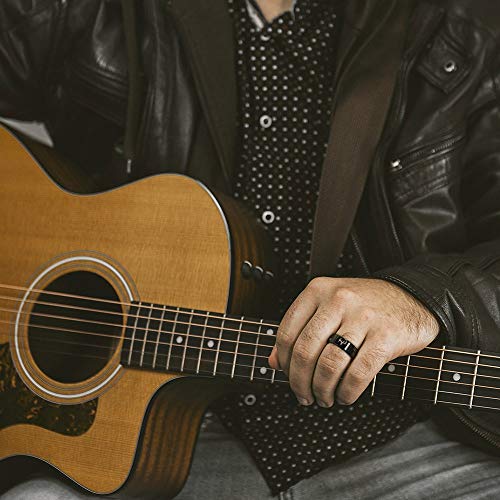 8mm Black Etched Deer Head Tungsten Carbide Wedding Band Men's Hunting Ring Size 6-154