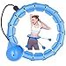 LEAFIA Smart Hula Hoop, Fitness Intelligente, Professionale Dimagrante, Non Cade, con Fitness Massage Perdita di Peso, Regolabile 24 Nodi, per Adulti, Bambini, Principianti, Massaggio (Blu)