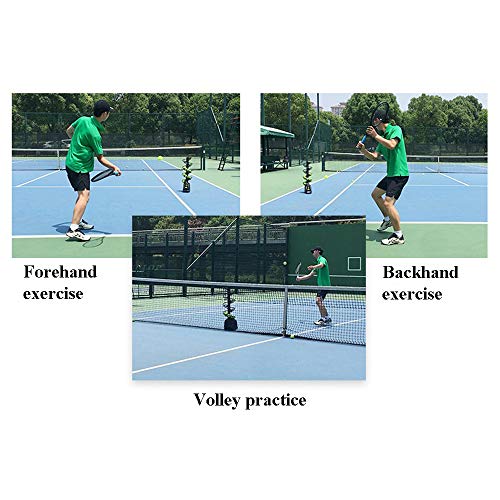hzexun Tennisbälle Ballmaschine Tragbarer Tennisball-Maschine Solo Tennistrainer AC&Batterie Zuhause/Gericht Ballwurfmaschinen