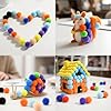 Caydo 4000 Pieces 1 cm Pompoms, 20 Colors Fuzzy Small Mini Pom Poms Ball for DIY Art Craft Supplies and Valentine's Day Decorations #5