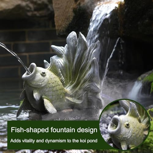 Goldfish Pond Spitters - Realistic Weather-Resistant Water Spray Fish Sculpture, Outdoor Ornament for Koi Pond Decor, Perfect for Home Garden Decoration