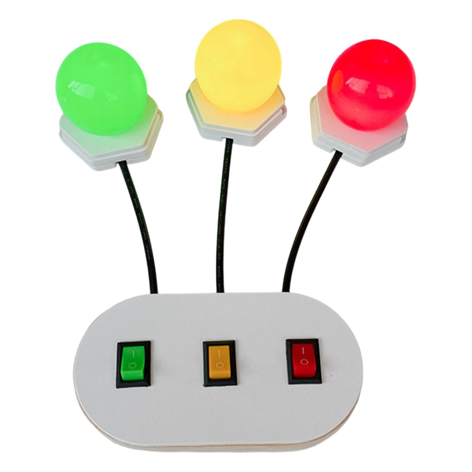 Tablero Sensorial con Interruptor de Luz, Juguete Sensorial con Bombillas de Colores Rojo, Verde Y Amarillo, Juguetes Educativos de Aprendizaje Tempra
