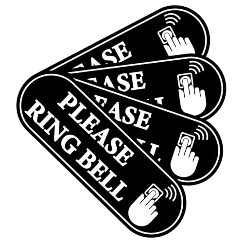 Please Ring Doorbell Sign�A�F�����h�~���ȔS���r�j�[�����^�����O�h�A�x���X�e�b�J�[�h�������O�h�A�x���T�C�� �z�[���r�W�l�X�I�t�B�X�p