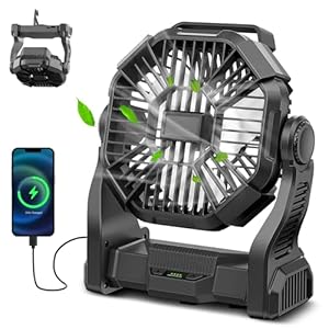 Portable Fan Rechargeable, 20400mAh Cordless Battery Powered Fan with LED Lantern, USB C Battery Operated for Travel Bedroom Home Camping Tent Office Beach Desk Fishing Outdoor