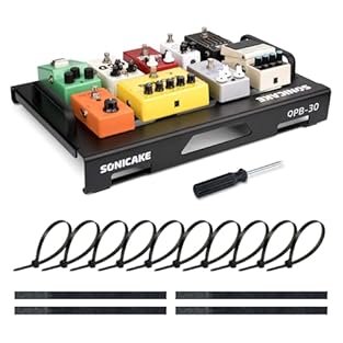 Sturdy Aluminum Alloy: High-strength aluminum alloy integrated die-casting Guitar Effects Pedal Board. There is 3 holes which u can fix the pedal easily. Unique Foot Stand Design: Suitable tilt Angle can make it easier for you to use the pedal and be...