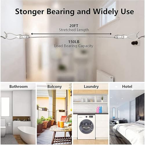 Corde à linge portable et résistante pour optimiser le séchage de balcon