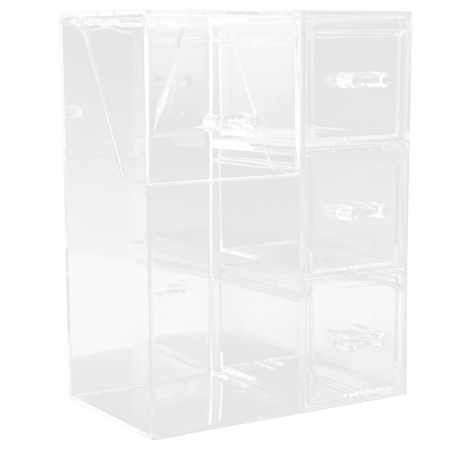 Organizzatore Per Pennelli Da Trucco Con Coperchio in Materiale Acrilico Porta Pennelli Da Trucco Da Scrivania Ordinato E Pulito