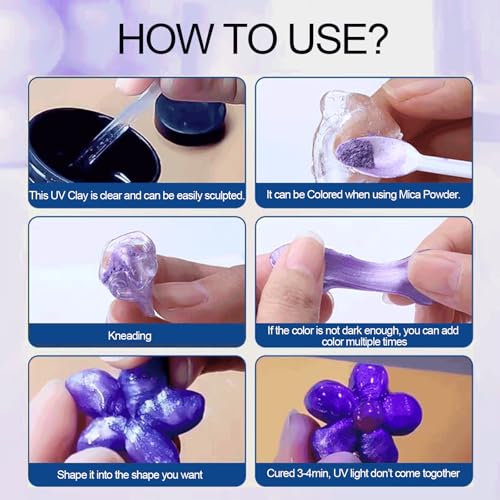 UV Curing Putty 100g, Upgrade UV Resin Solid Crystal Clear Transparent UV Epoxy Harz for DIY-Kunst, Schmuck, Reparaturen und mehr – UV-Harz klar