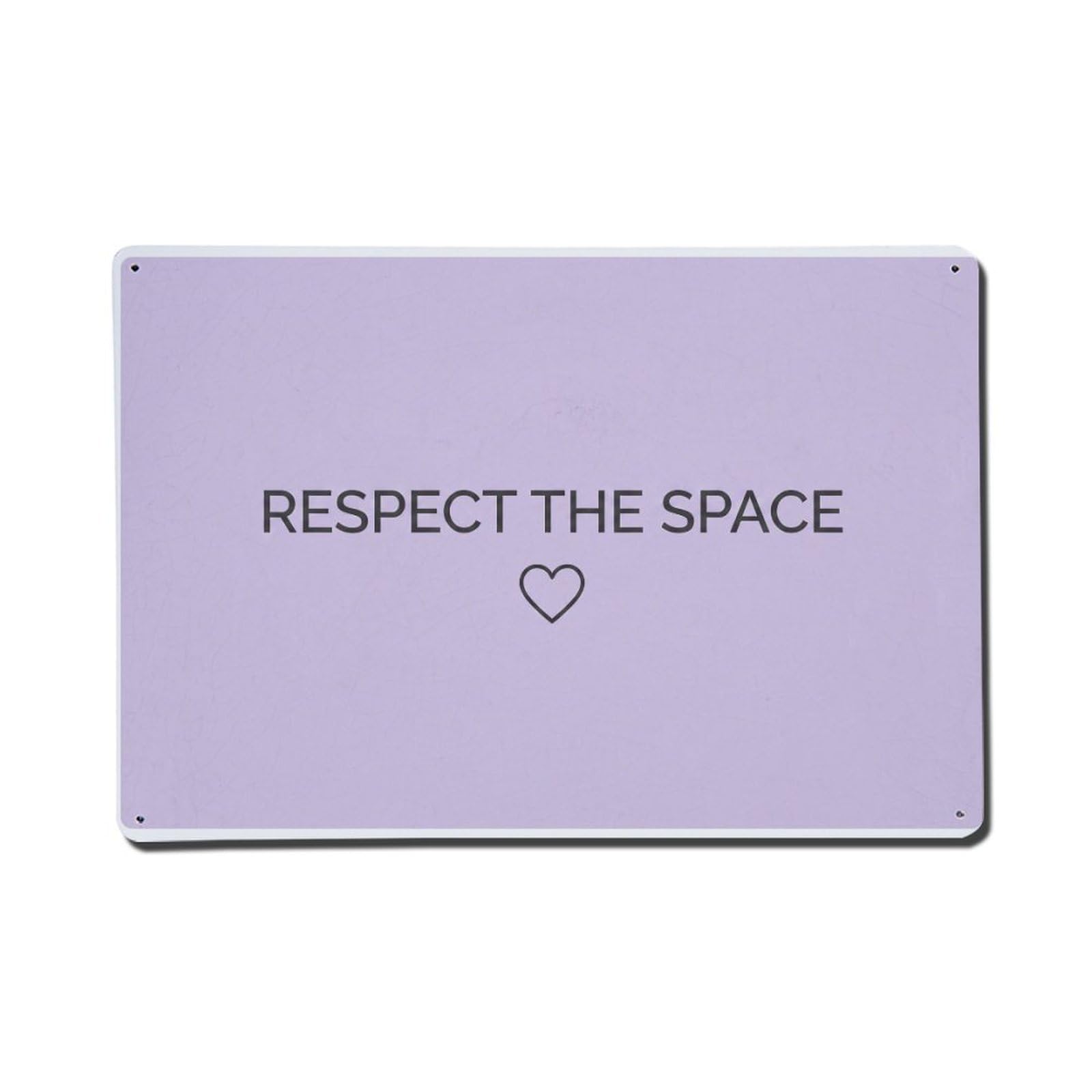 Olhnbad Style Respect The Space Bathroom Quote Minimal Modern Metal Tin Sign