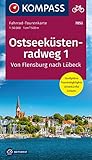 KOMPASS Fahrrad-Tourenkarte Ostseeküstenradweg 1, von Flensburg nach Lübeck 1:50.000: Leporello Karte, reiß- und wetterfest