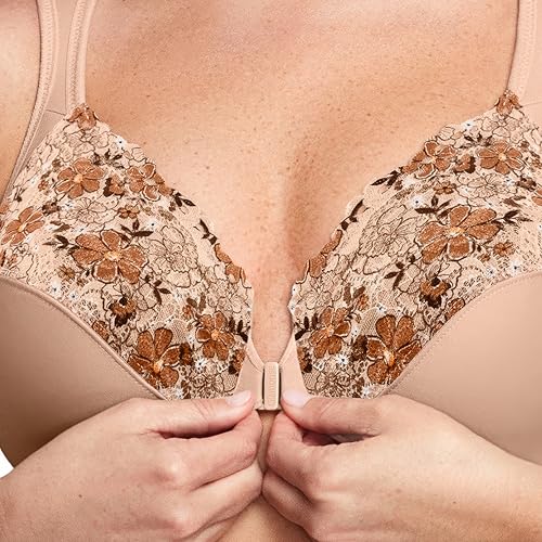 Image of Glamorise Full Figure Plus Size Wonderwire Front-Closure Bra Underwire #1245