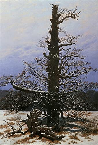 Tableau Eiche Im Schnee Friedrich déco murale pour une chambre apaisante 60x90