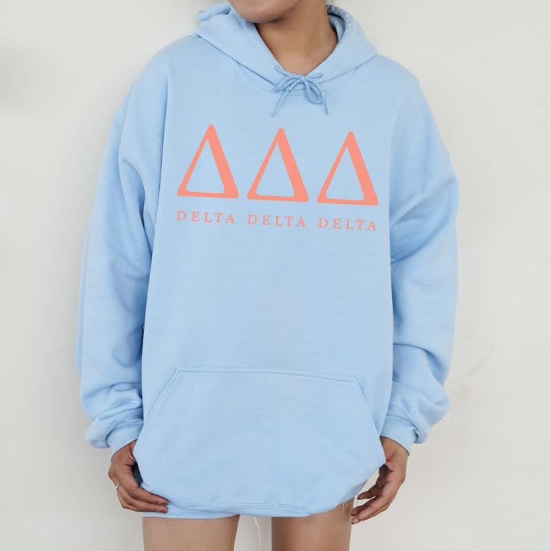Delta Delta Delta Hoodie - Tri Delta Pink Personality Sweatshirt