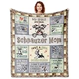 Tjovuzn Schnauzer Gifts for Women, Schnauzer Blankets 60''x50'', Schnauzers Gifts for Lovers Mom, Schnauzers Dog Gift for Owners Lovers Woman Decorations Blanket for Christmas Mothers Day Birthday