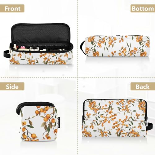 Bolsa de viaje para herramientas de cabello Sweet Sea Buckthorn Fruit con tapete resistente al calor y cierre con cremallera para plancha, rizador, secador y organizador portátil miniatura 5