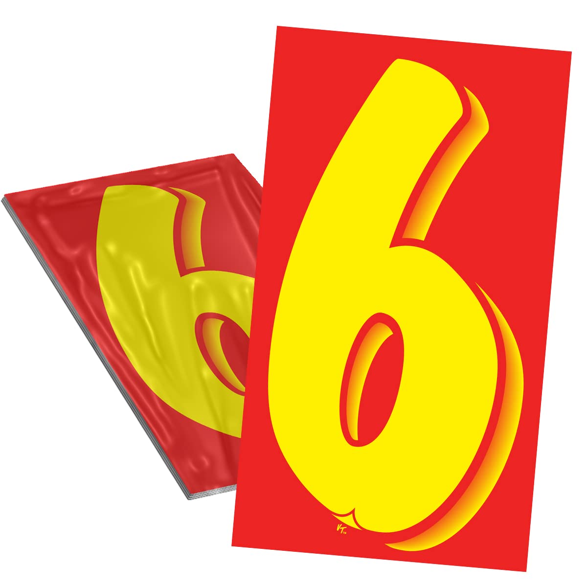 VERSA-TAGS 7 1/2 Inch Yellow & Red Numbers Windshield Pricing Stickers Car Dealer (6)