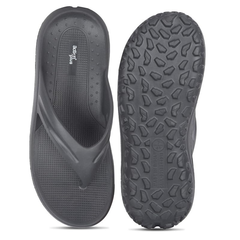 Image of ACTION Extra Soft Men's PILO Comfort Slippers | Lightweight & Anti-Skid Flip Flops with Cushioned Footbed | Waterproof Slippers for Men & Boys