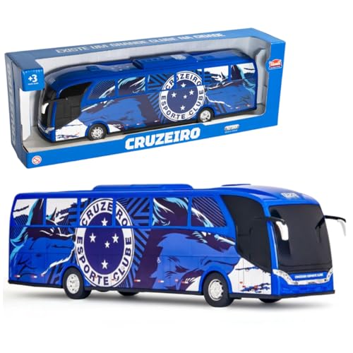 &Ocirc;nibus Cruzeiro Oficial Brinquedo Miniatura 1:30 R&eacute;plica