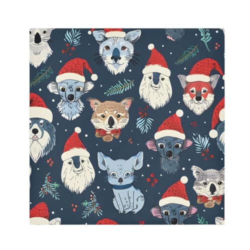 Servilletas de Tela Navidad Animal Perro Set x6 20x20 in miniatura 1