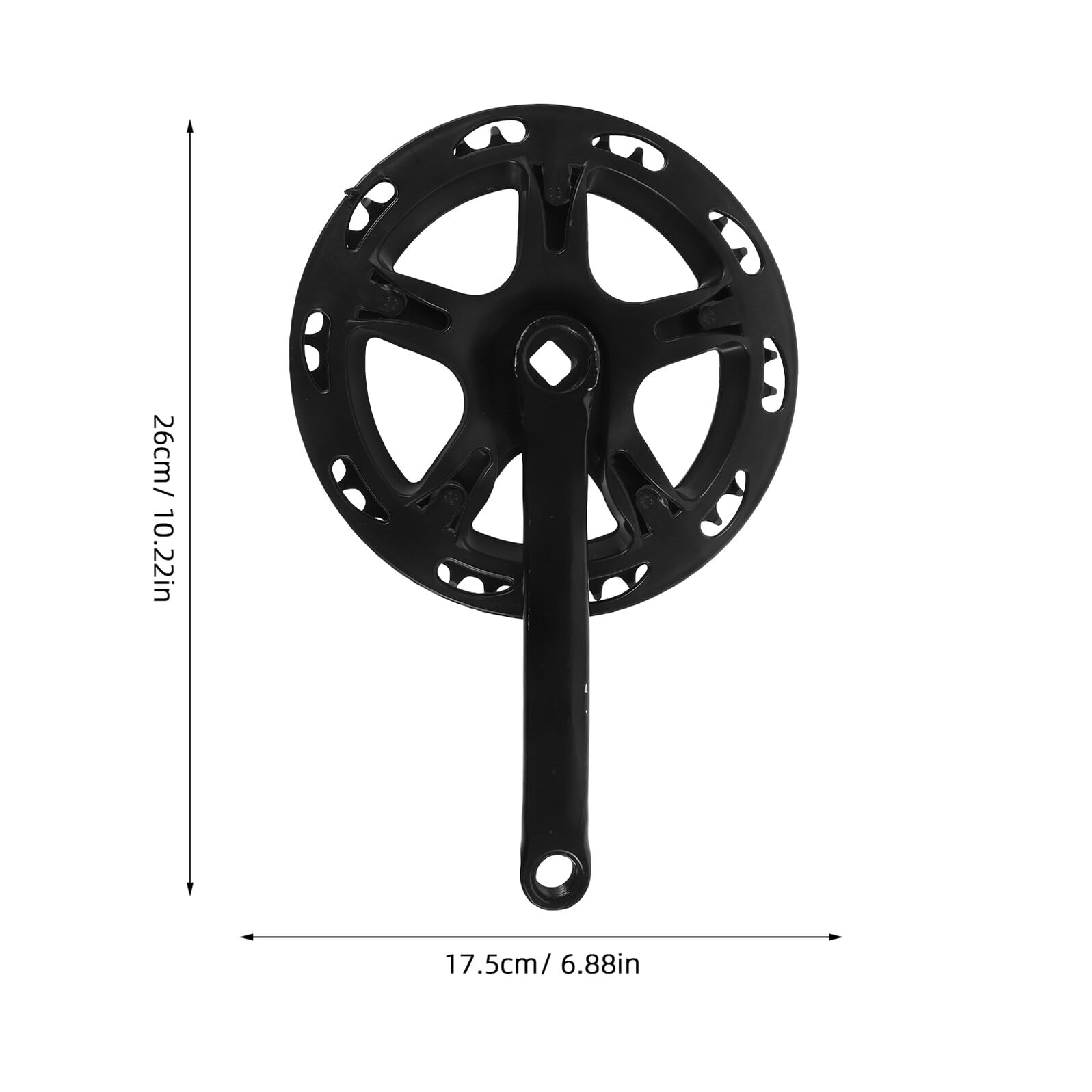 Guarnitura Bici con Corona Dentata e Braccio Pedivella in Acciaio Resistente Ricambio per Pedivella Bicicletta Singola velocità Accessorio per Riparazione e Upgrade Biciclette