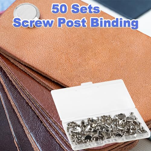 image for Juvielich 50 Sets Chicago Screws 6mm Posts Binding Screws M5x6mm Carbo