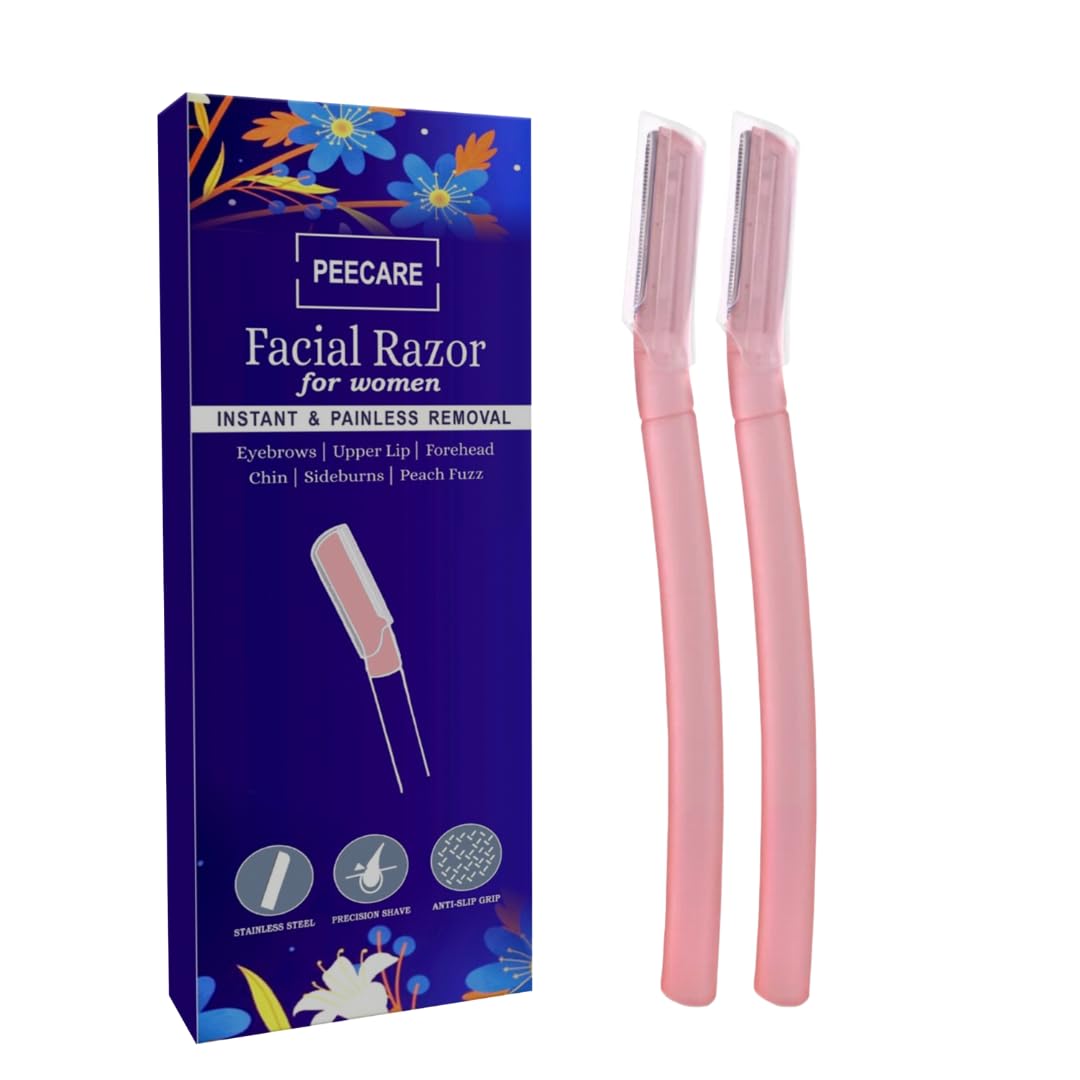 Peecare Reusable Face Razor for Women | Painfree Facial Hair Removal for Instant Glow | For Eyebrows, Upper Lip, Forehead, Peach Fuzz, Chin and Sideburns | Durable and Rust Free Blades - Pack of 3 (B0CKXDS5DF) Amazon Price History, Amazon Price Tracker