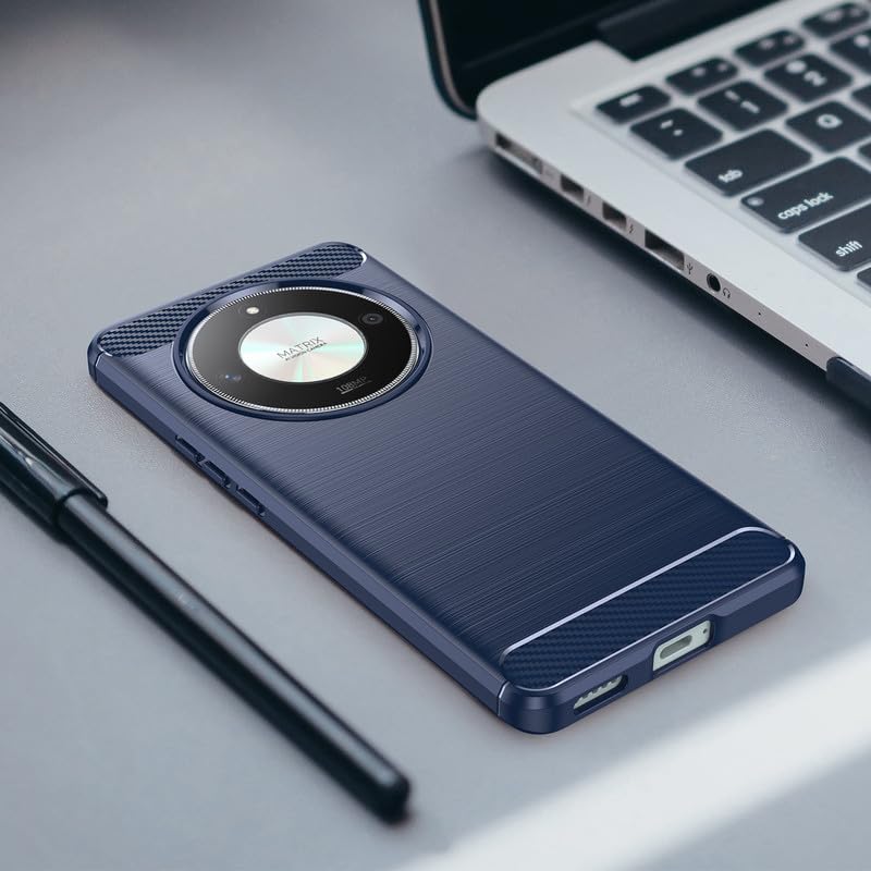 Image of Hybrid Carbon Fiber Back Case for Honor X9B (Blue)