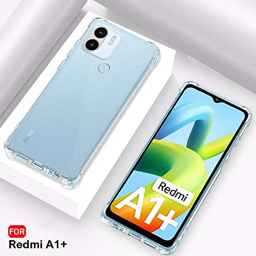Image of TheGiftKart Crystal Clear Back Cover Case for Mi Poco C50 / C51 / Redmi A1 Plus / A2 Plus | Shockproof Soft TPU Case | Cushioned Edges for Ultimate Protection Back Cover Case (TPU, Transparent)