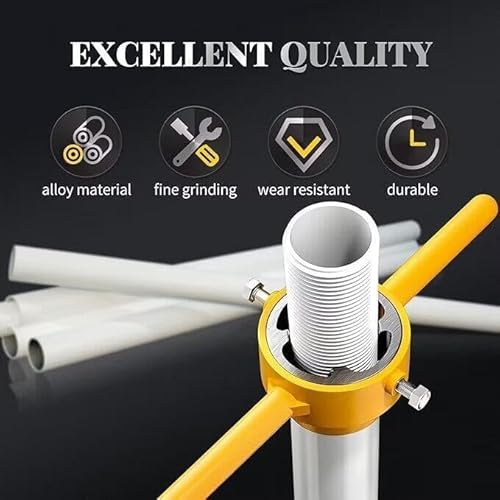 NestNook 6-teiliges NPT-Gewindeschneider-Werkzeugset für PVC-Rohre (Größen 1/2, 3/4 und 1)