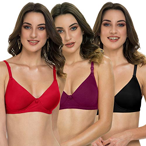 Image of Tweens - Heavily Padded Semi Push-Up Bra - Polyamide Fabric - 3 /4th Coverage, Wireless, Multiway Straps, Seamless - Everyday T-Shirt Bra