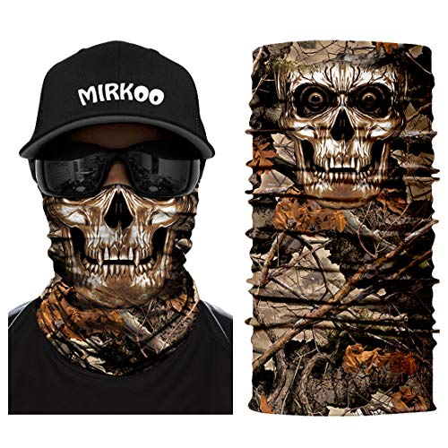 MIRKOO 3D Breathable Seamless Tube Face Mask, Dust-Proof Windproof UV Protection Motorcycle Bicycle