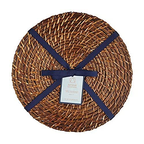 Artesà Tischsets aus Bambus-Rattan, 28 cm, Braun, 2 Stück Cover