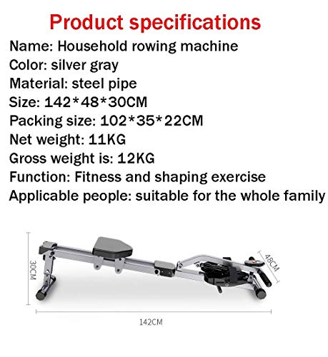 Image of Foldable Rowing Machines Rowing Machine for Home Use Foldable Indoor Rowing Machine Rowing Bench Abdominal Fitness Equipment Hd Data Display 90 Folding Storage Double Track